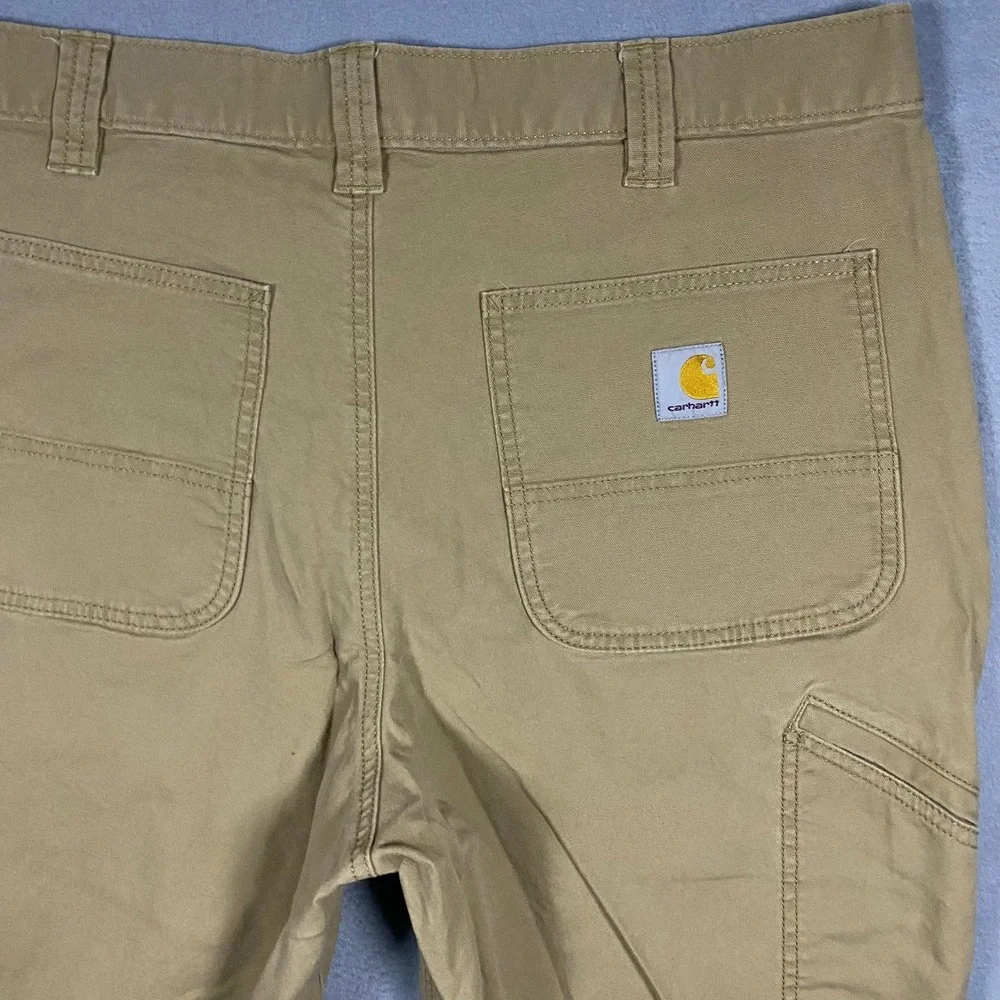 Carhartt Mens Rugged Flex‎ Relaxed Fit Canvas Work Pants Tan BN2291-M 36x34